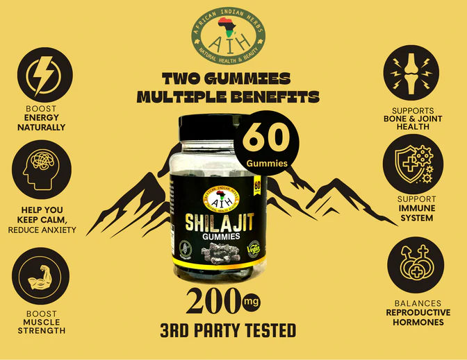 AIH Shilajit Gummies African Herbal Treasures