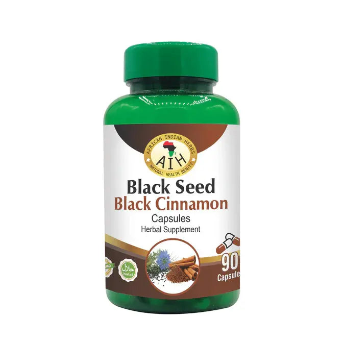 Black Seed Black Cinnamon 90 Capsules African Herbal Treasures