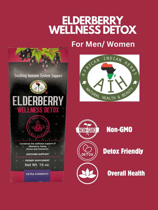 Elderberry Wellness Detox 16 oz. Bottle African Herbal Treasures