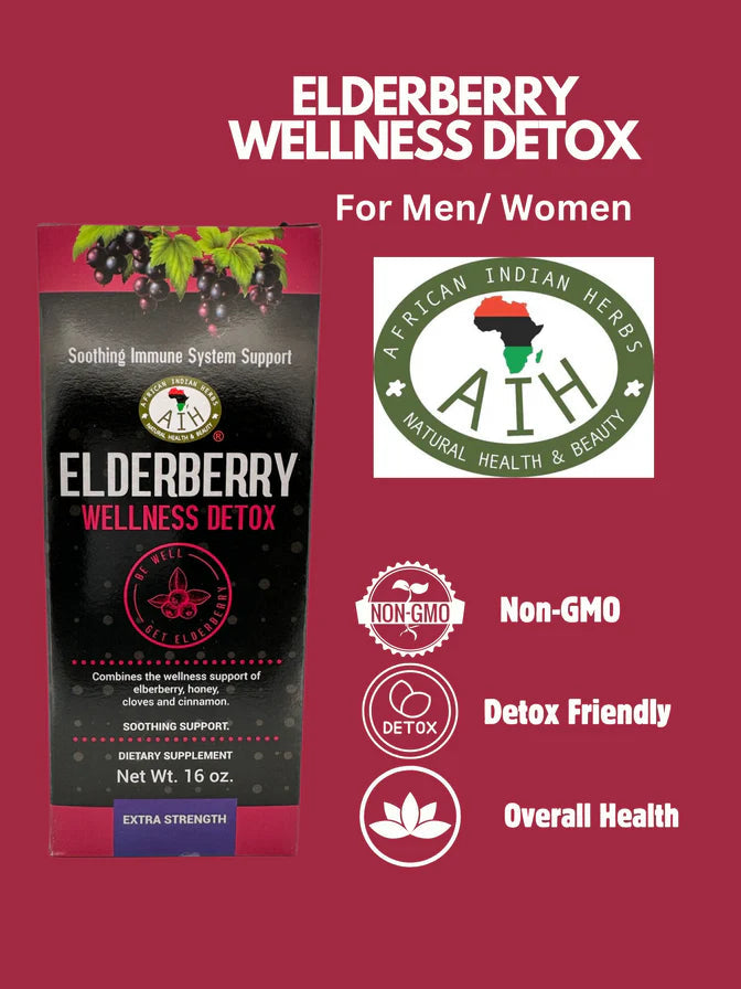 Elderberry Wellness Detox 16 oz. Bottle African Herbal Treasures