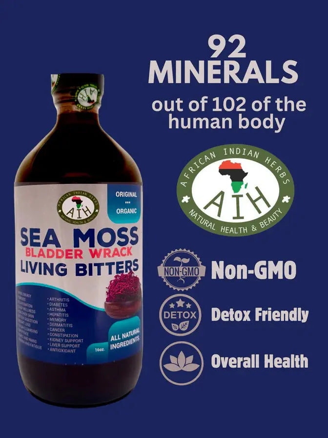 Sea Moss Bladder Wrack Living-Bitters 16 oz African Herbal Treasures