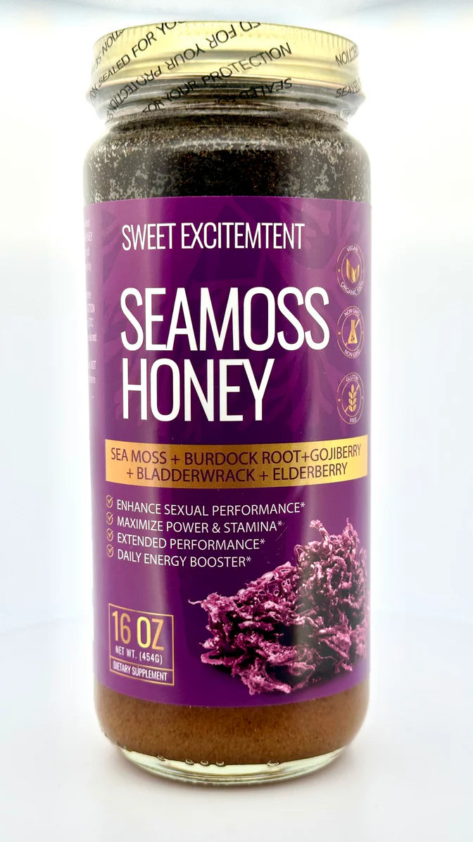 AIH Sea Moss Honey with Burdock Root 16 OZ African Herbal Treasures