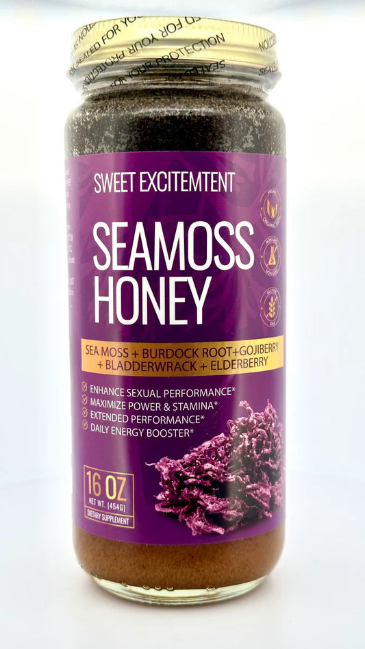 AIH Sea Moss Honey with Burdock Root 16 OZ African Herbal Treasures