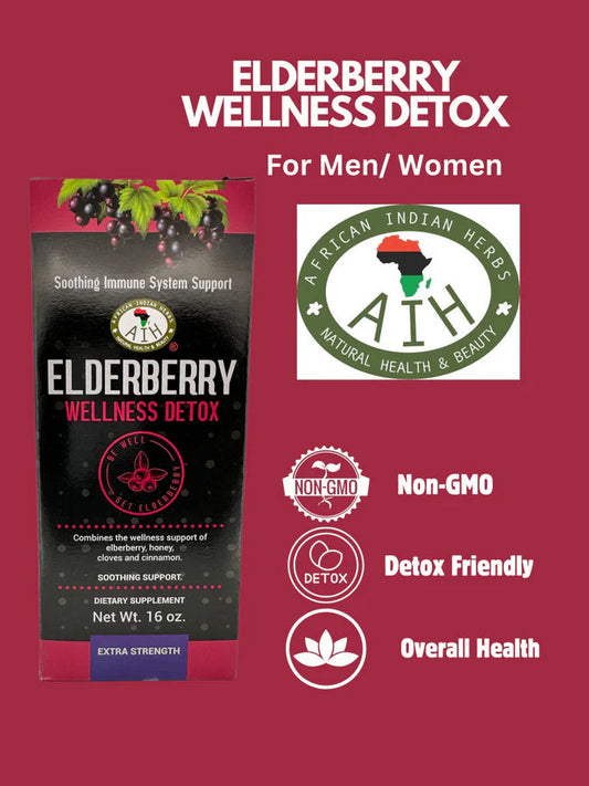 Elderberry Wellness Detox 16 oz. Bottle African Herbal Treasures