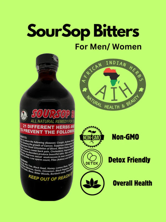 Soursop Bitters All Natural 16 oz. Bottle African Herbal Treasures